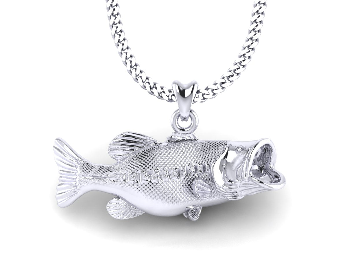 Bass Fishing Necklace Fishing Jewelry Gift for Fisherman
