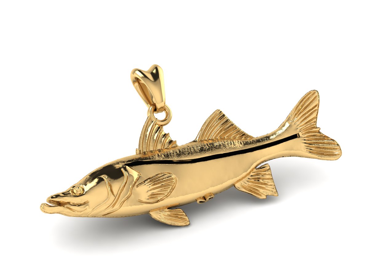 Gold snook store pendant