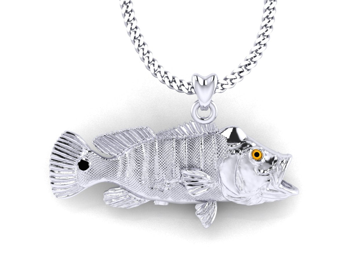 Sterling high quality silver Bass pendant